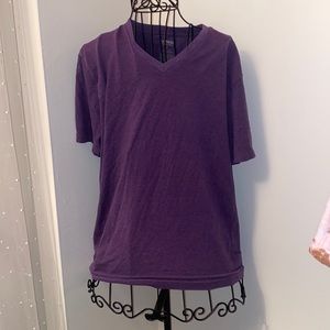 Purple v-neck shirt